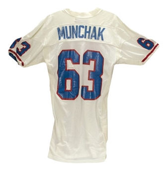 Mike Munchak 1982 Houston Oilers Game Worn Rookie Era Jersey w/ Team Repairs (Mears A10)